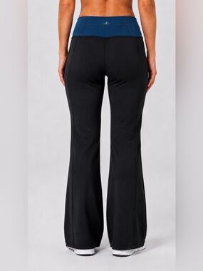 Citrus Active Wear Long Yoga Pant-Teal/Black